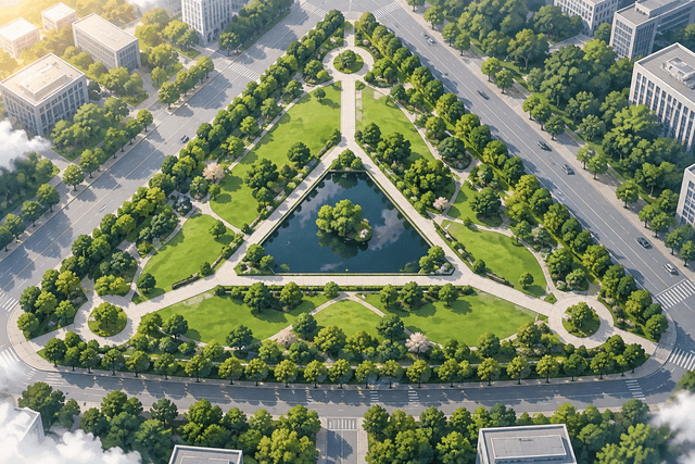 交叉线里的面积链：人工湖为何占十八分之一：行政执法卷解题复盘（2023第64题）