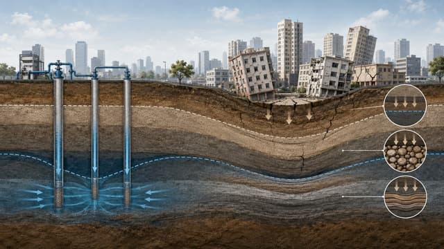 地下水开采为何导致城市下沉？第89题选择闭合因果链的最强支持