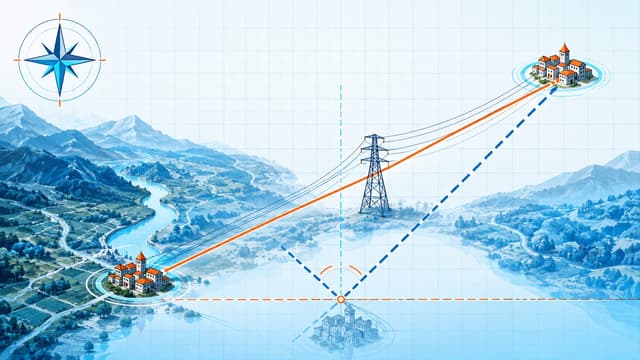 东北方向输电线怎样求最短电缆？第58题用镜像法化折线为直线