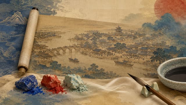 《清明上河图》是纸本水墨吗？第19题核验丹青、绢本设色与点染技法