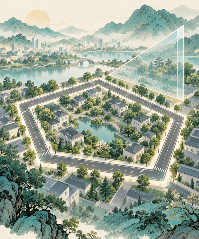 五边形道路的投影与周长：地市级70题