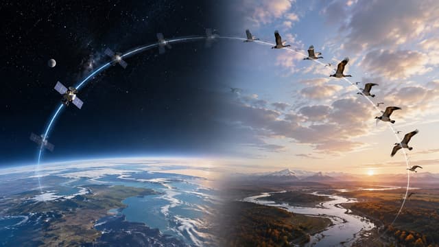 卫星沿轨道运行，候鸟沿迁徙路线移动：第86题辨对象与路径