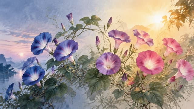 古代诗文如何佐证牵牛花变色？第64题引用作用