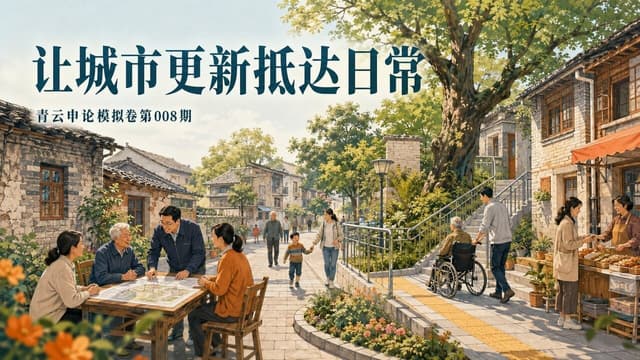 青云申论模拟卷第008期（县乡卷）：让城市更新抵达日常