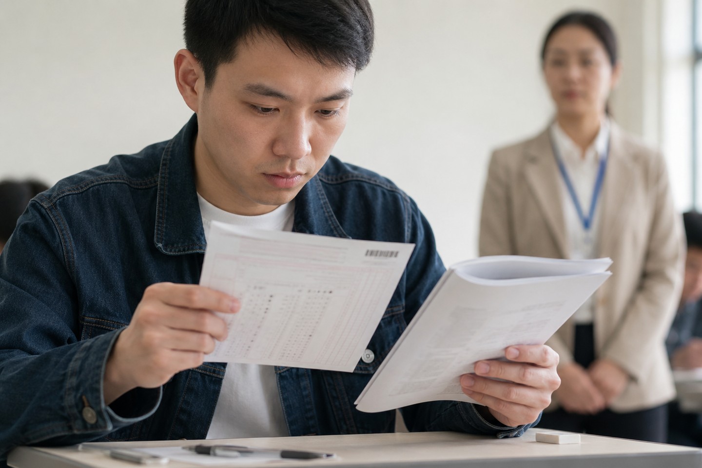 行测答题卡条形码贴错或漏贴怎么办？先核对，再立即报告监考人员