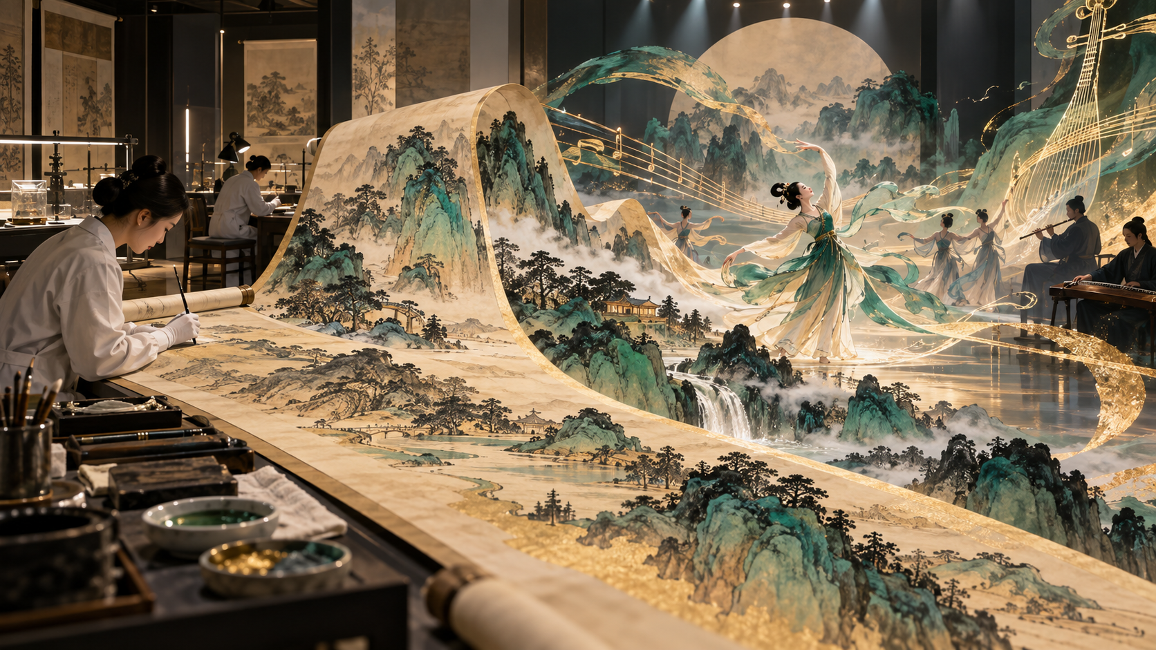 古典名画如何借跨界融合重获生机主题插画