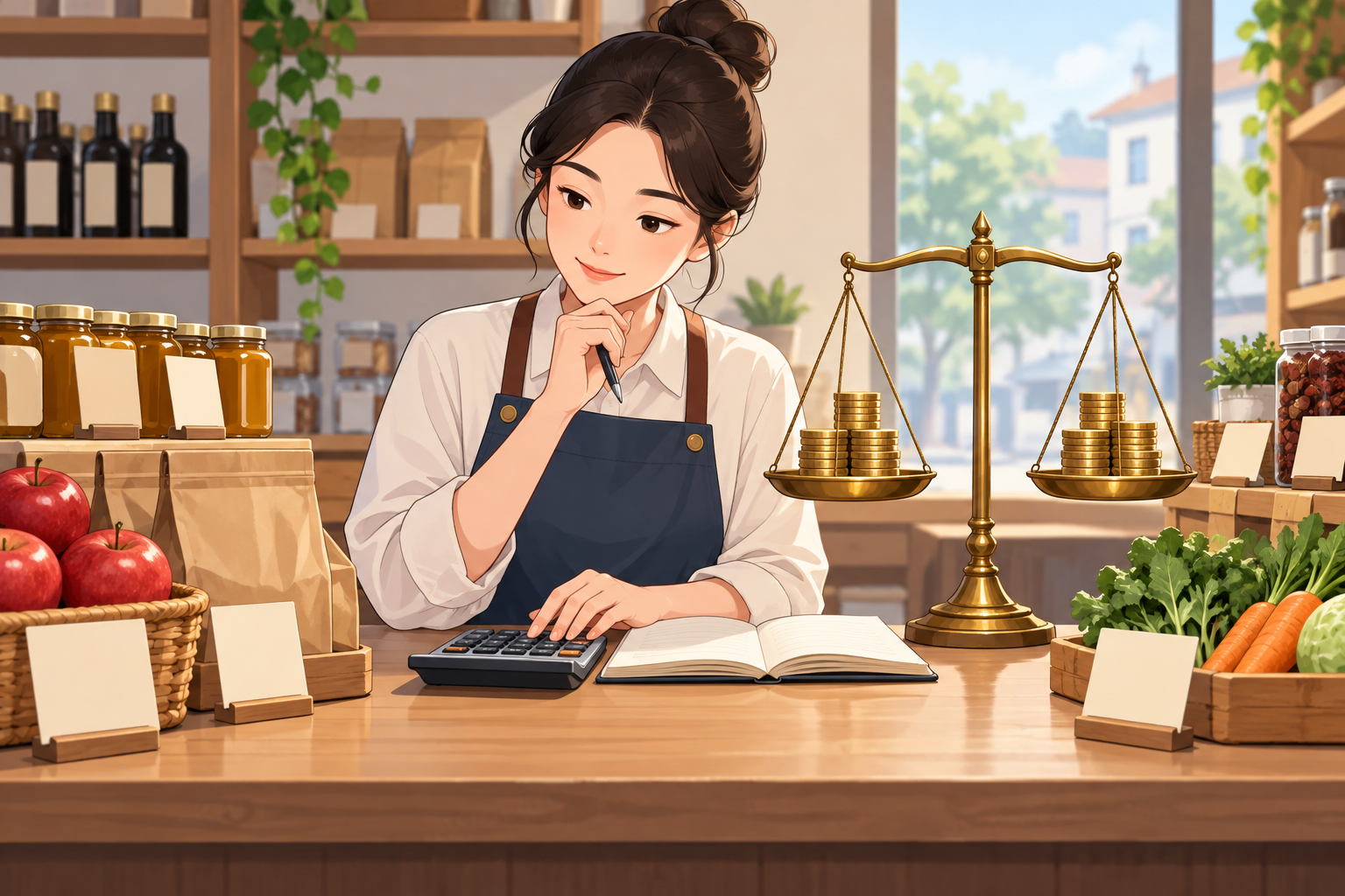 三种销售利润相等，怎样反求商品定价主题插画