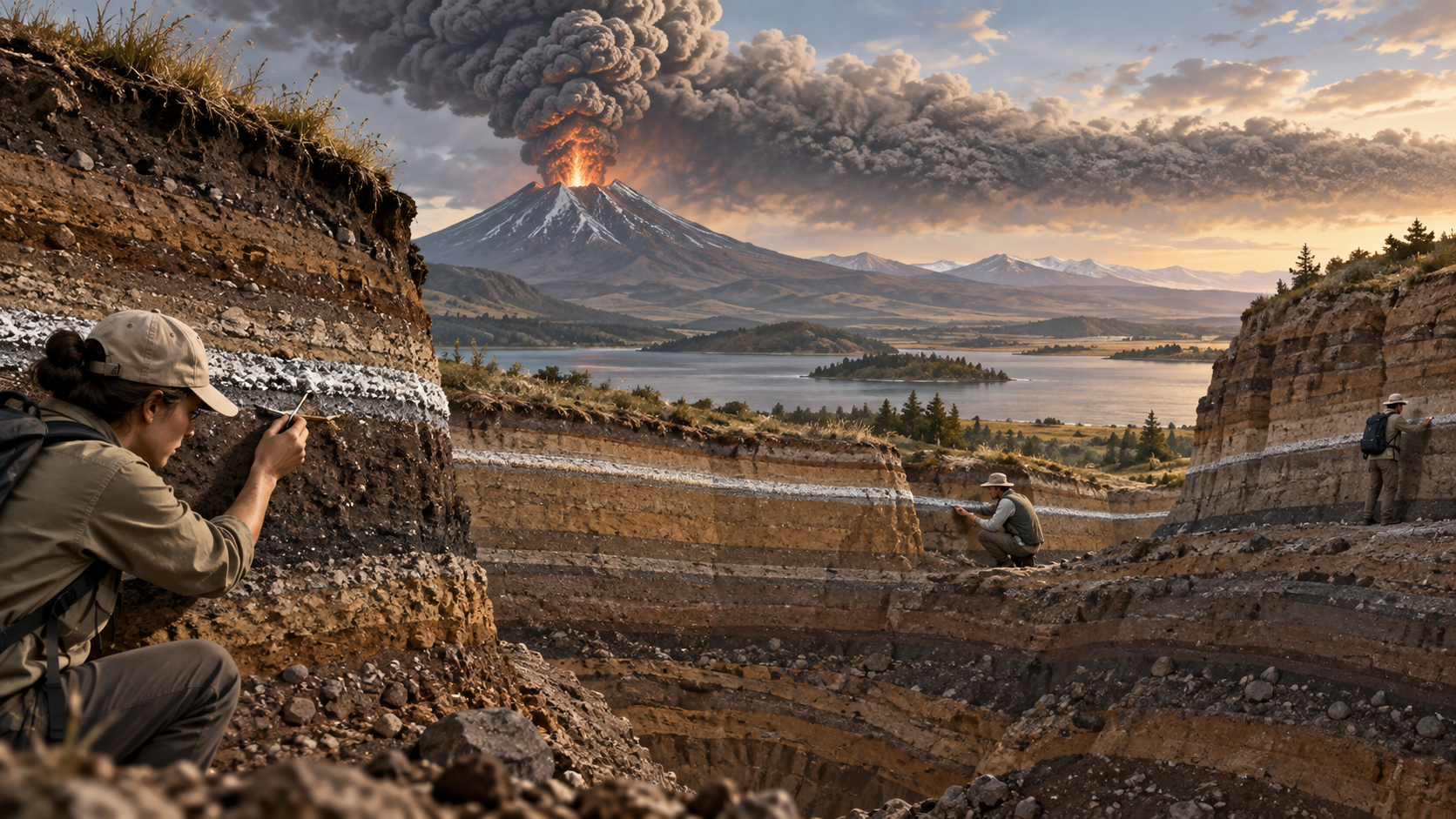 火山灰年代学为何能测定地质年代主题插画