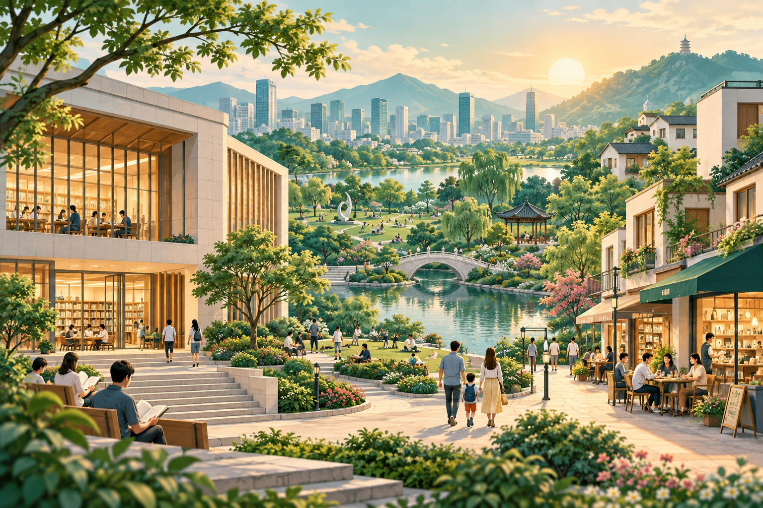 共同富裕为何不能按地区各定一套目标主题插画