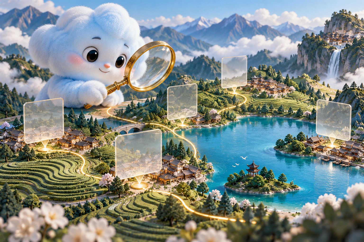 AI辅助比较岗位的概念插画，AI生成示意
