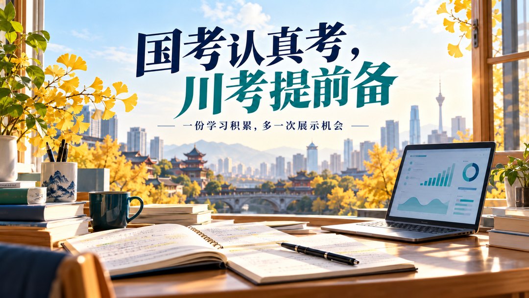 国考认真考，川考提前备：一份学习积累，多一次展示机会