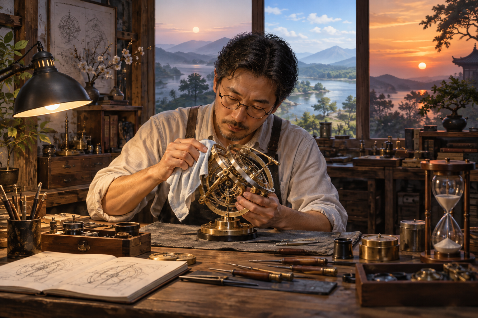 十年磨一剑如何衔接厚积薄发与自强不息主题插画
