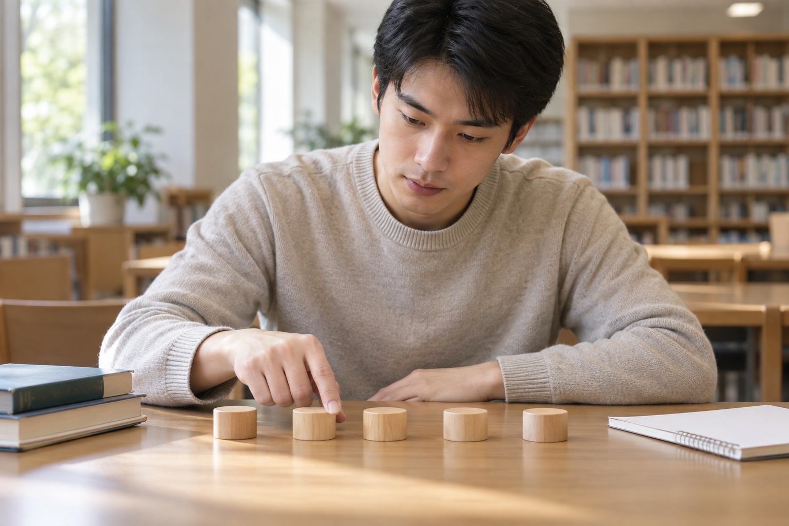 中国成年考生在木质书桌前沿时间轴核对年均增长区间