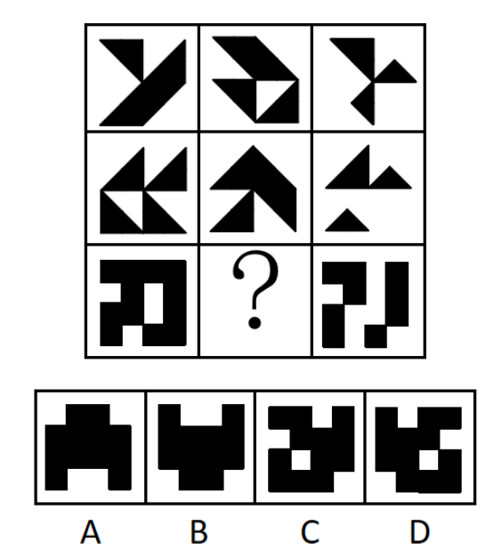 原题第74题题干图及A—D选项，摘自本机题本第13页。