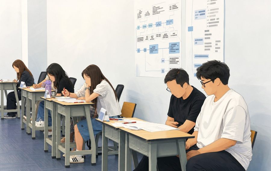 多组老师，同步一对一面批