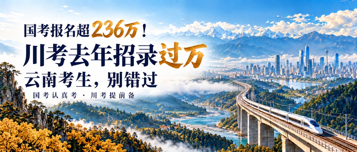国考报名超236万！川考去年招录过万，云南考生别错过