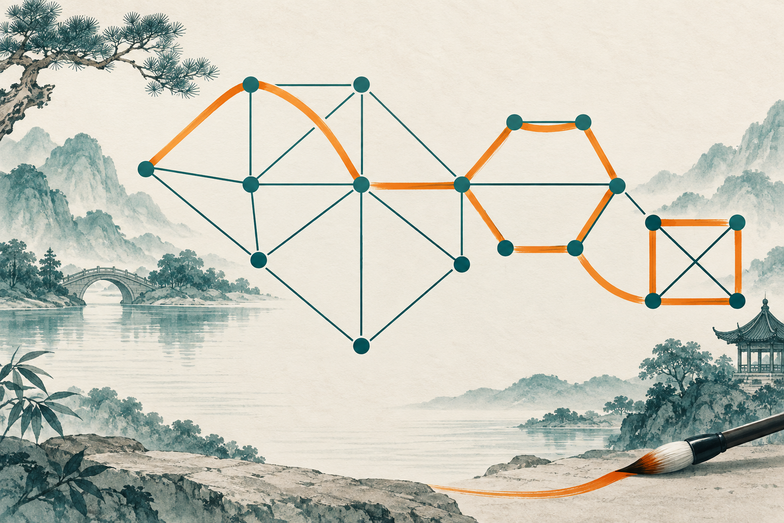 连续路线与图网络的一笔画概念封面