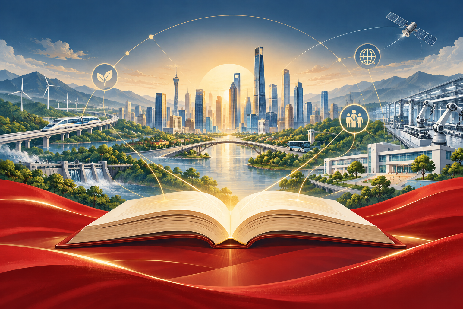 中国式现代化五项表述怎样逐条计数｜2023国考行政执法类第1题主题插画