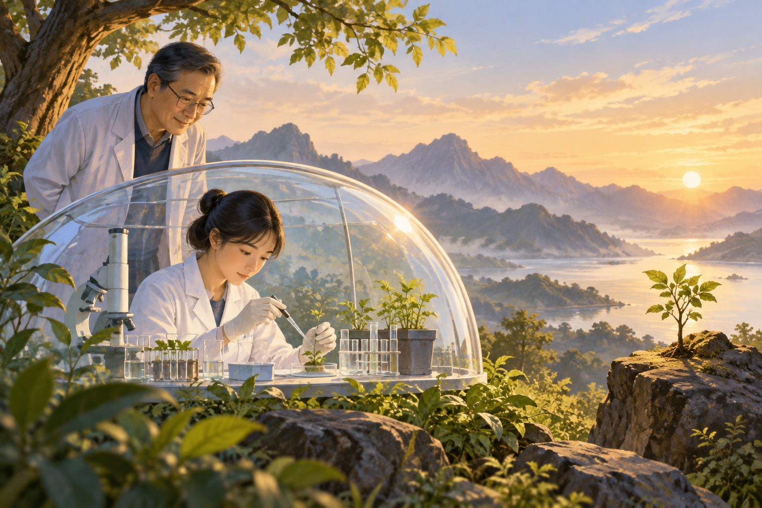 导师支持青年探索并保留责任条件的插画