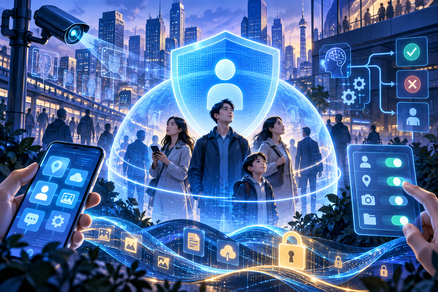 个人信息保护：人脸信息并非只能用于公共安全｜2023国考行政执法类第11题主题插画